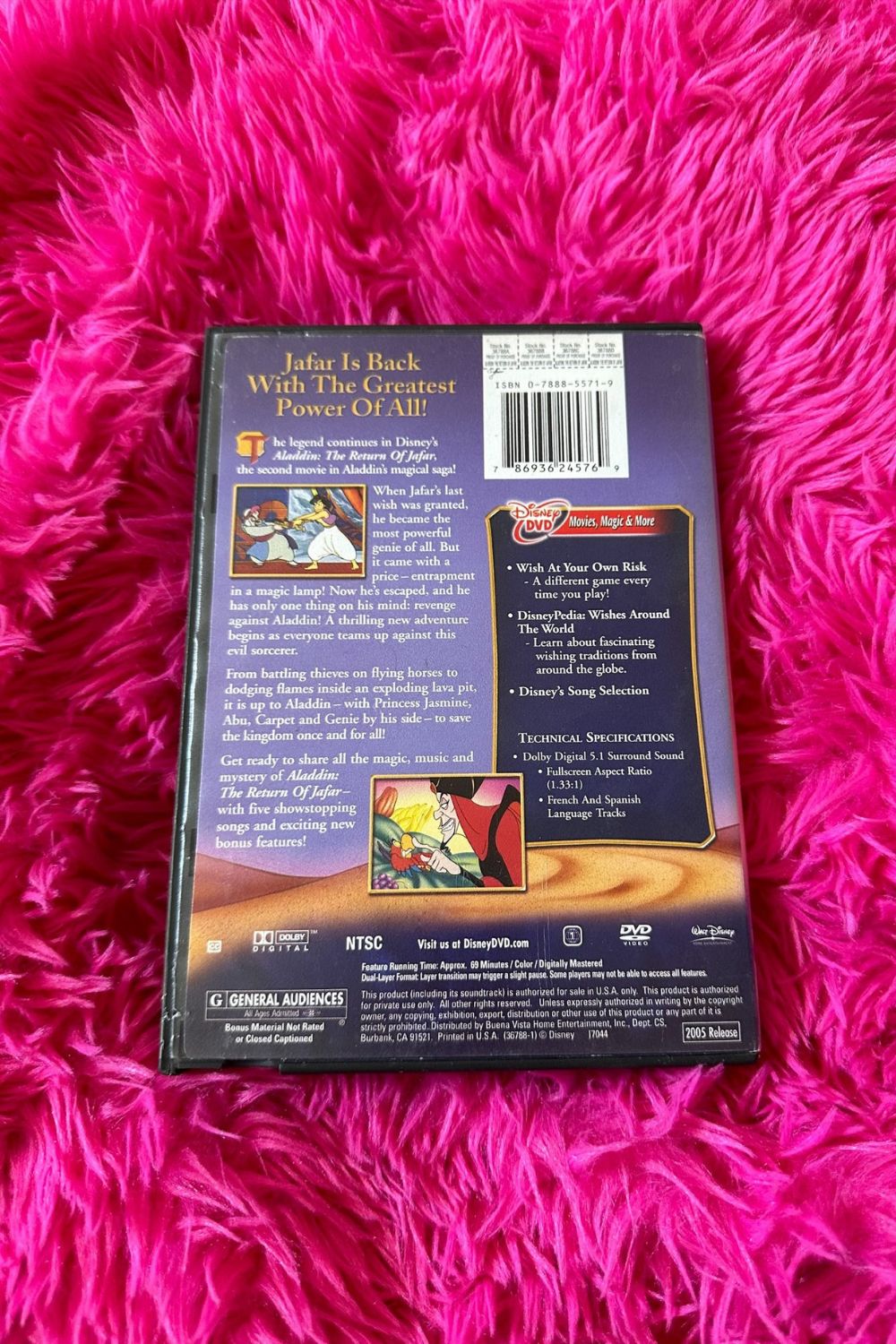 ALADDIN "THE RETURN OF JAFAR" DVD*