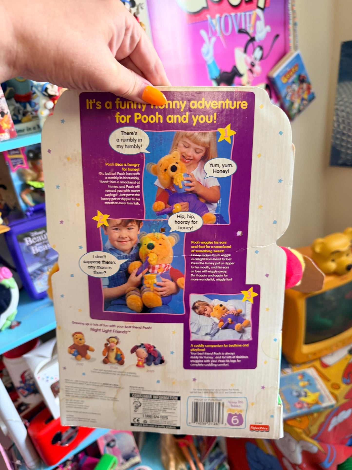 Disney Fisher Price Winnie The Pooh 1999 Interactive Talk Wiggle move honey