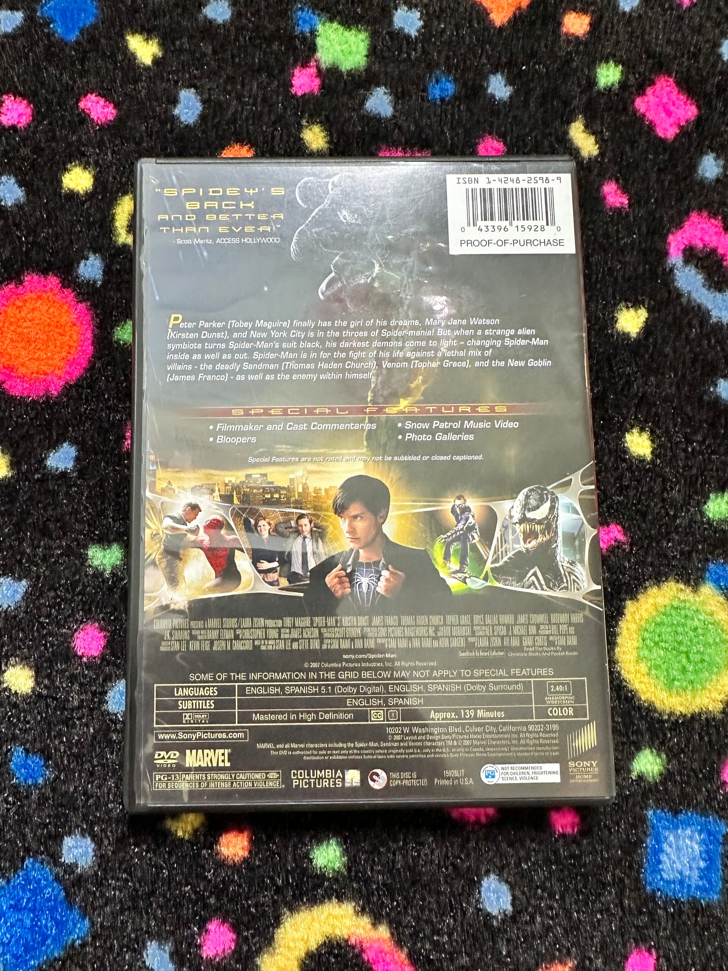 Spider-Man 3 dvd