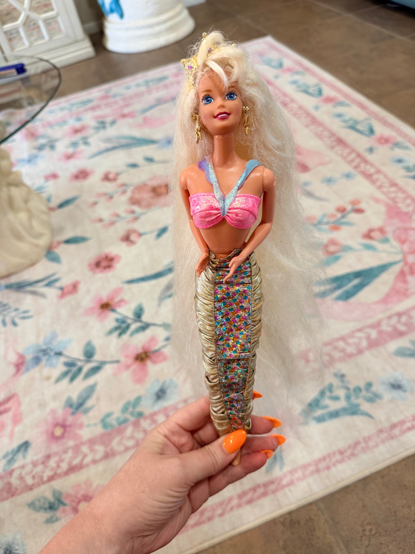 1995 Mattel Jewel Hair Barbie hair down mismatched set