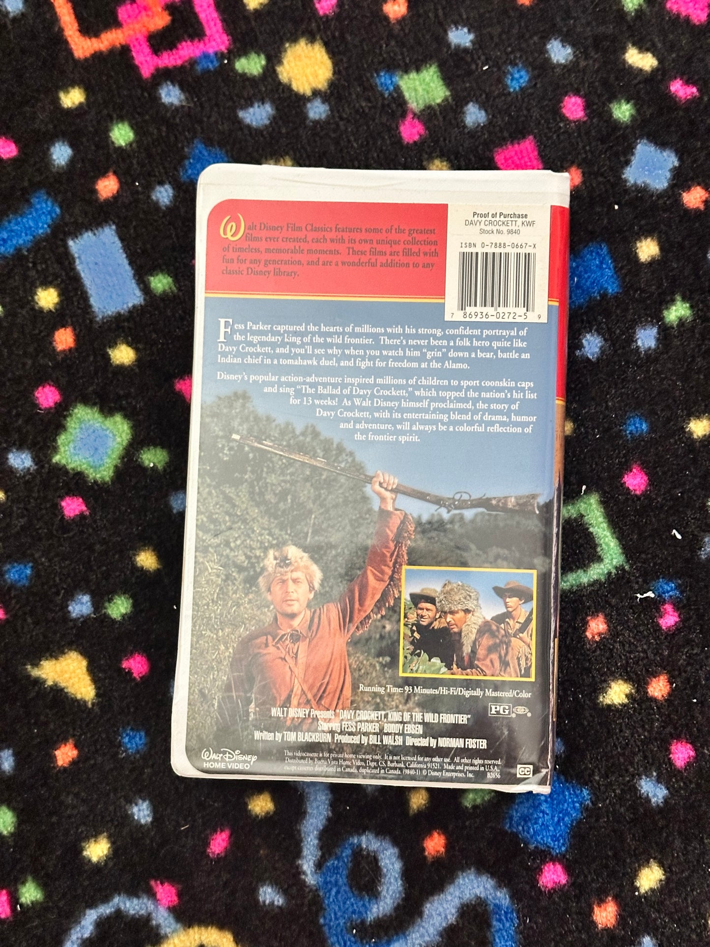 Davy Crockett king of the wild frontier VHS
