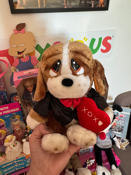 VINTAGE SAD SAM HONEY VALENTINES PLUSH WITH TAG