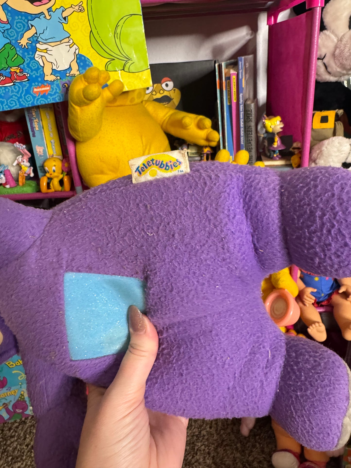 VTG Teletubbies 1998 Plush 17" Playskool Tinky Winky WORKS Talking NEW Purple