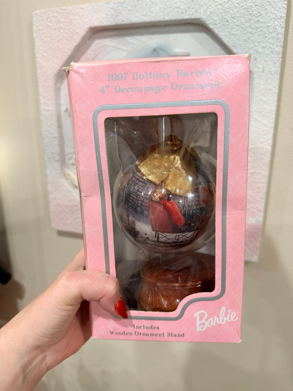 1997 Holiday Barbie Decoupage Ornament