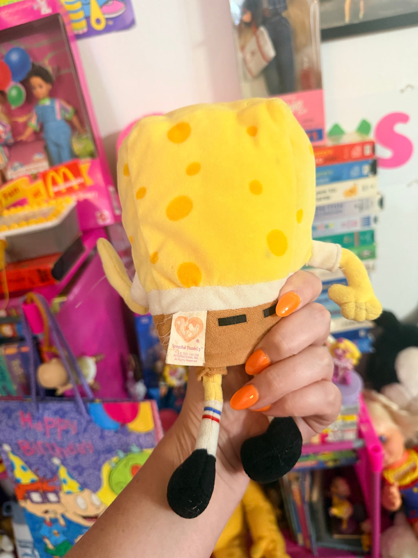 2004 SpongeBob thumbs up ty beanie baby
