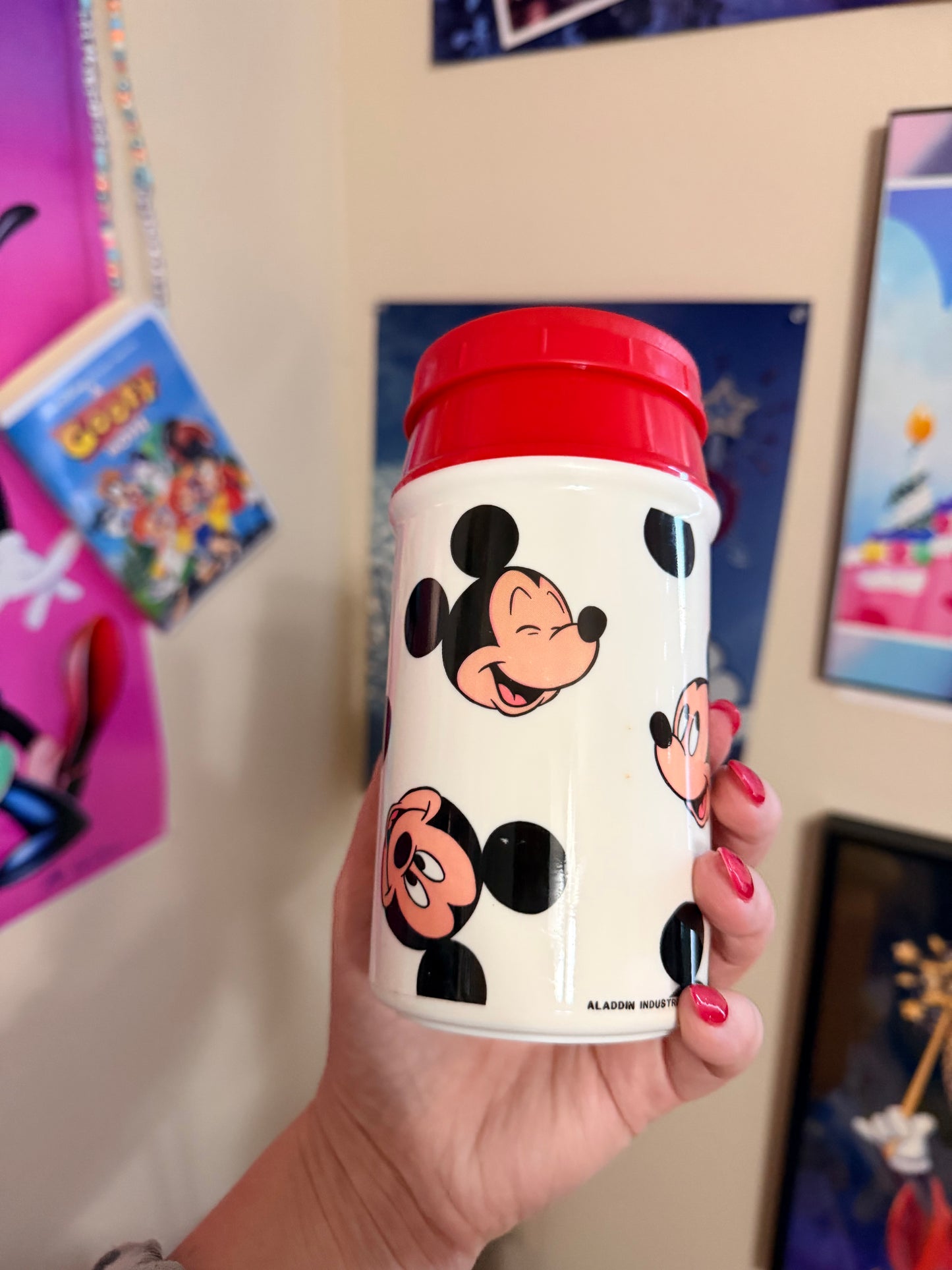 Vintage Aladdin Mickey lunchbox and thermos