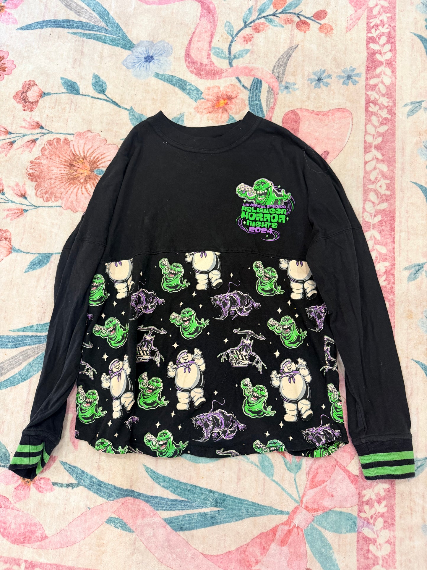 Halloween Horror Nights 2024 Ghostbusters slimer spirit jersey size small