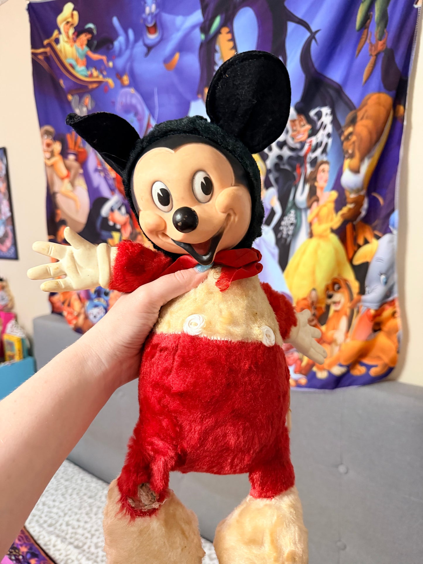 Vintage 50’s-60’s Mickey Plush