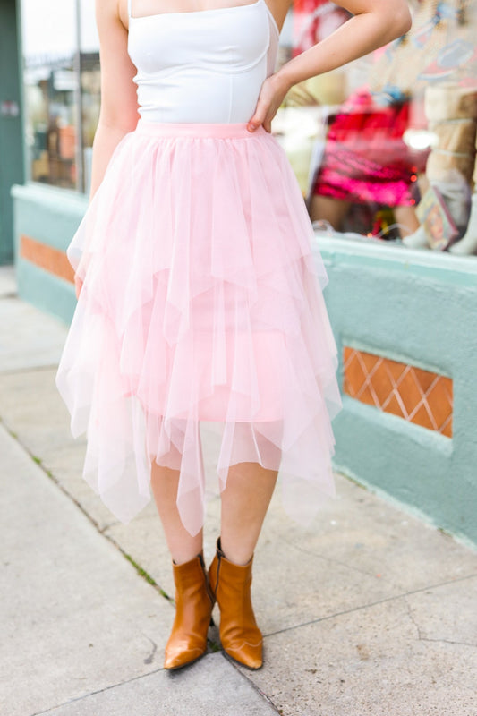 PINK LEMONADE DREAM MIDI SKIRT