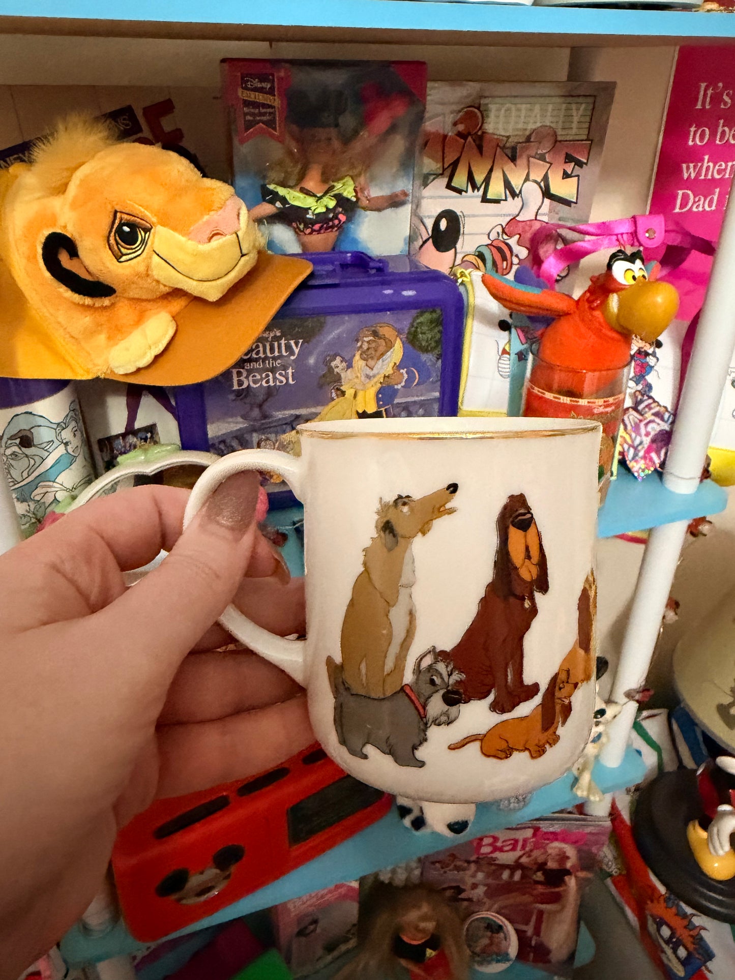 Lady and the Tramp gold trim mug