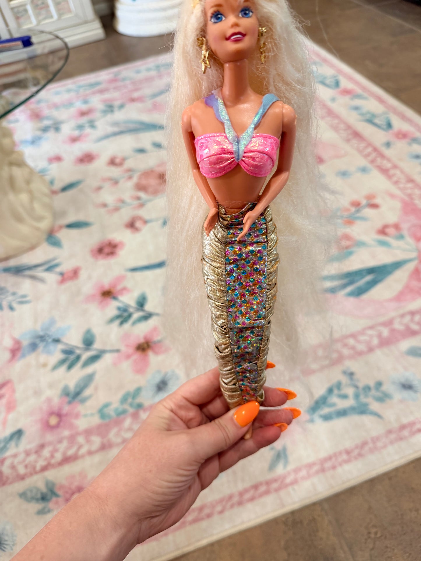1995 Mattel Jewel Hair Barbie hair down mismatched set
