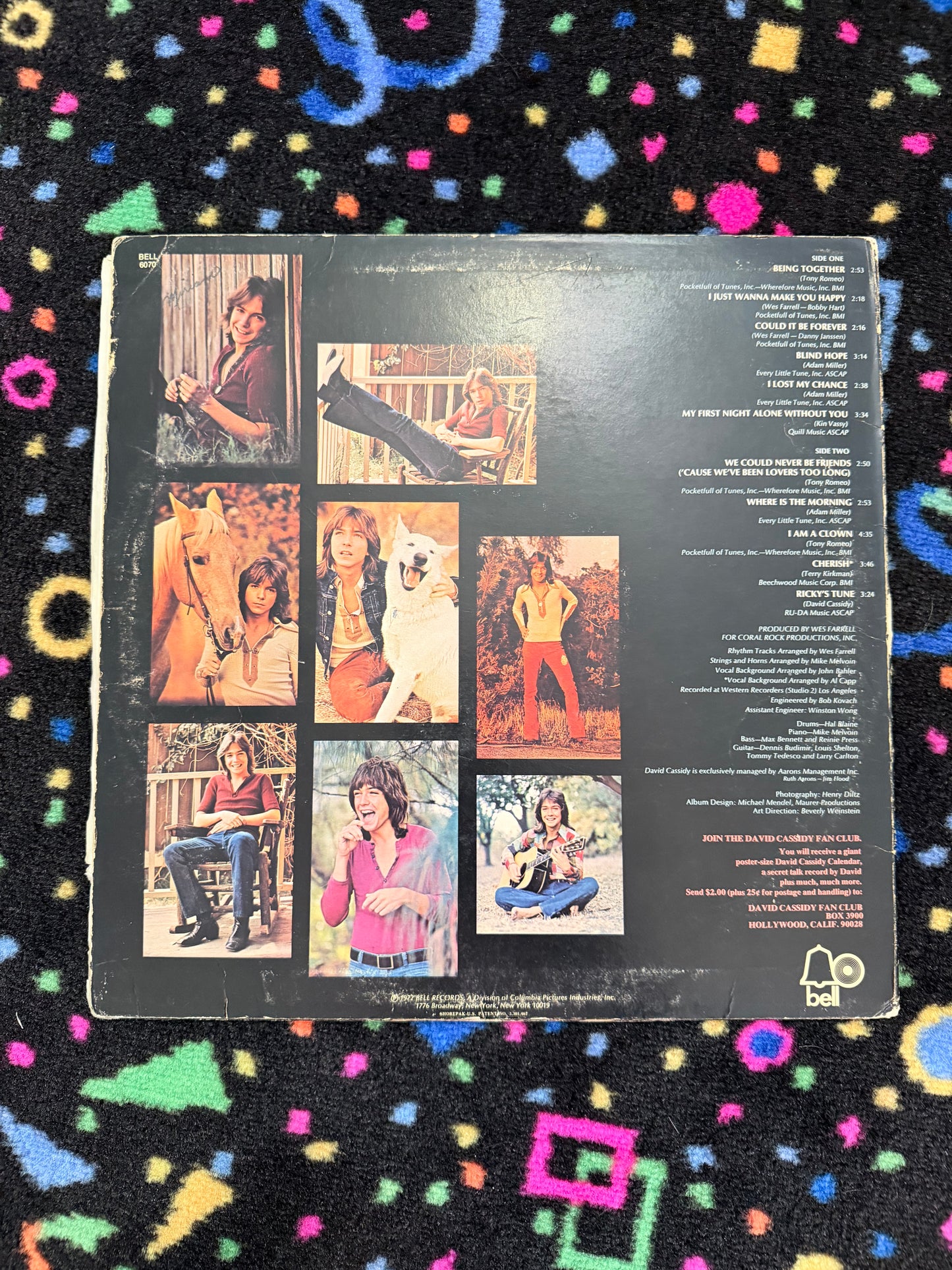 David Cassidy Cherish vinyl record