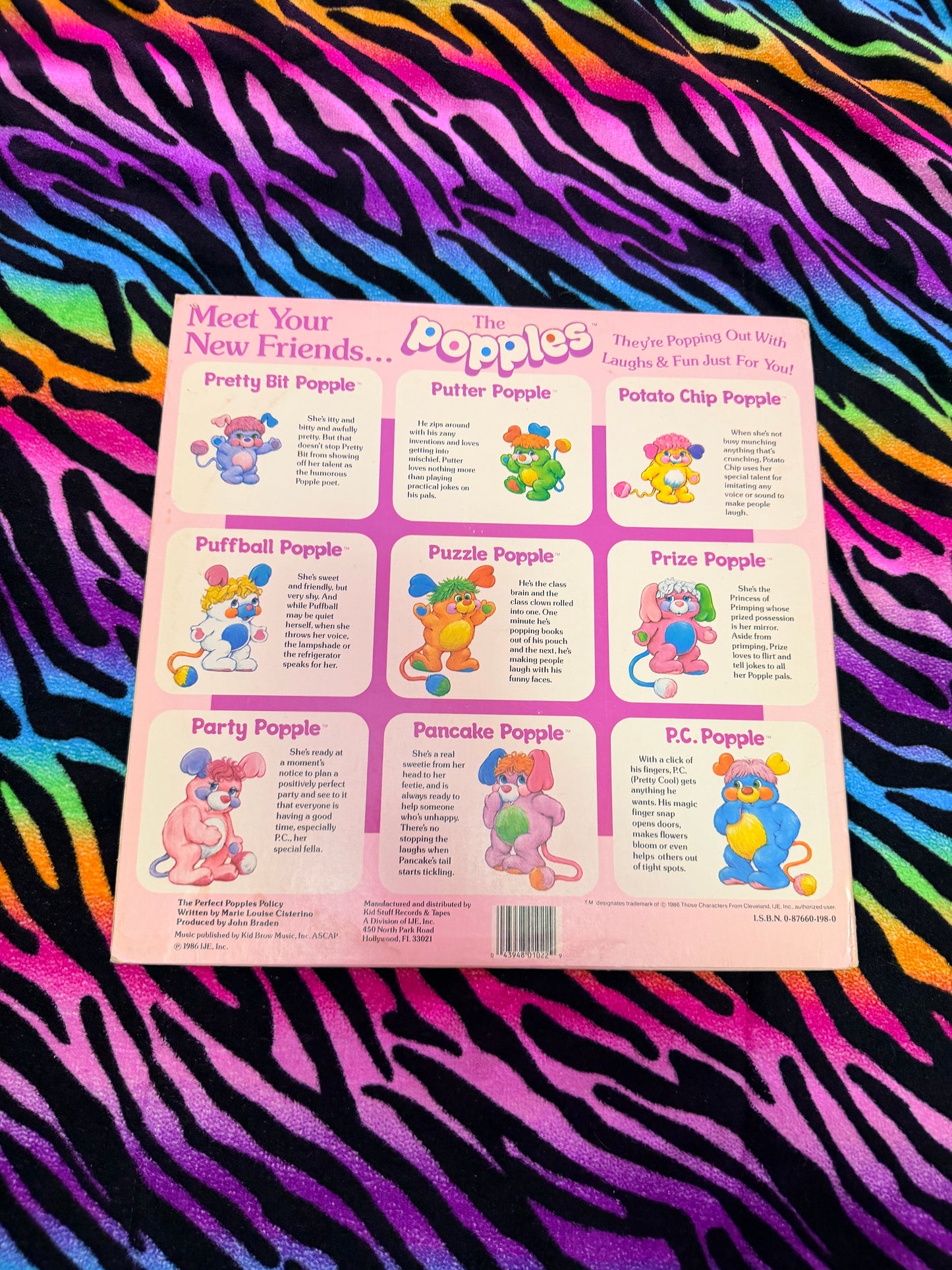 The Popples first fun-Filled album vinyl record