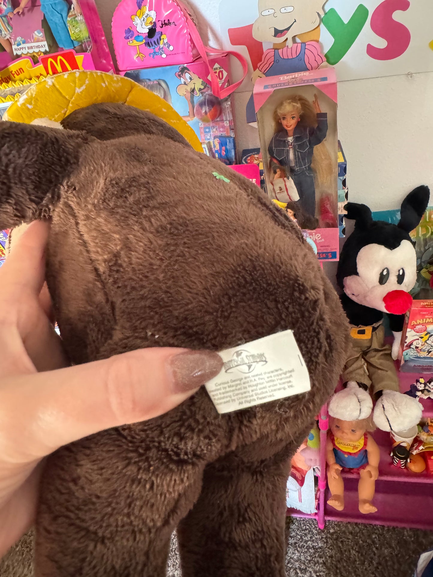Curious George top hat plush