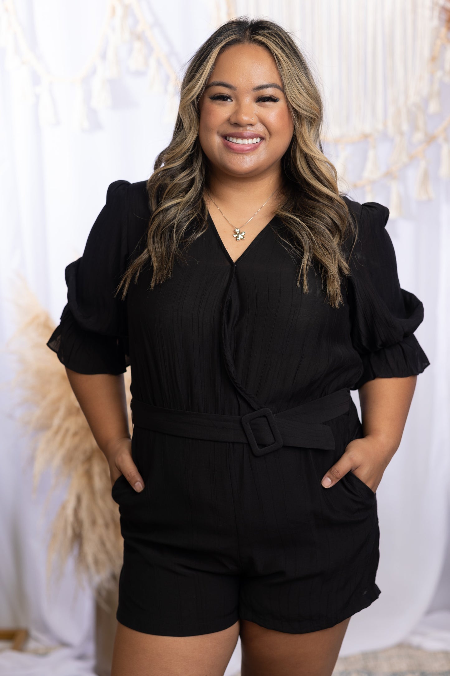 LADY IN BLACK ROMPER