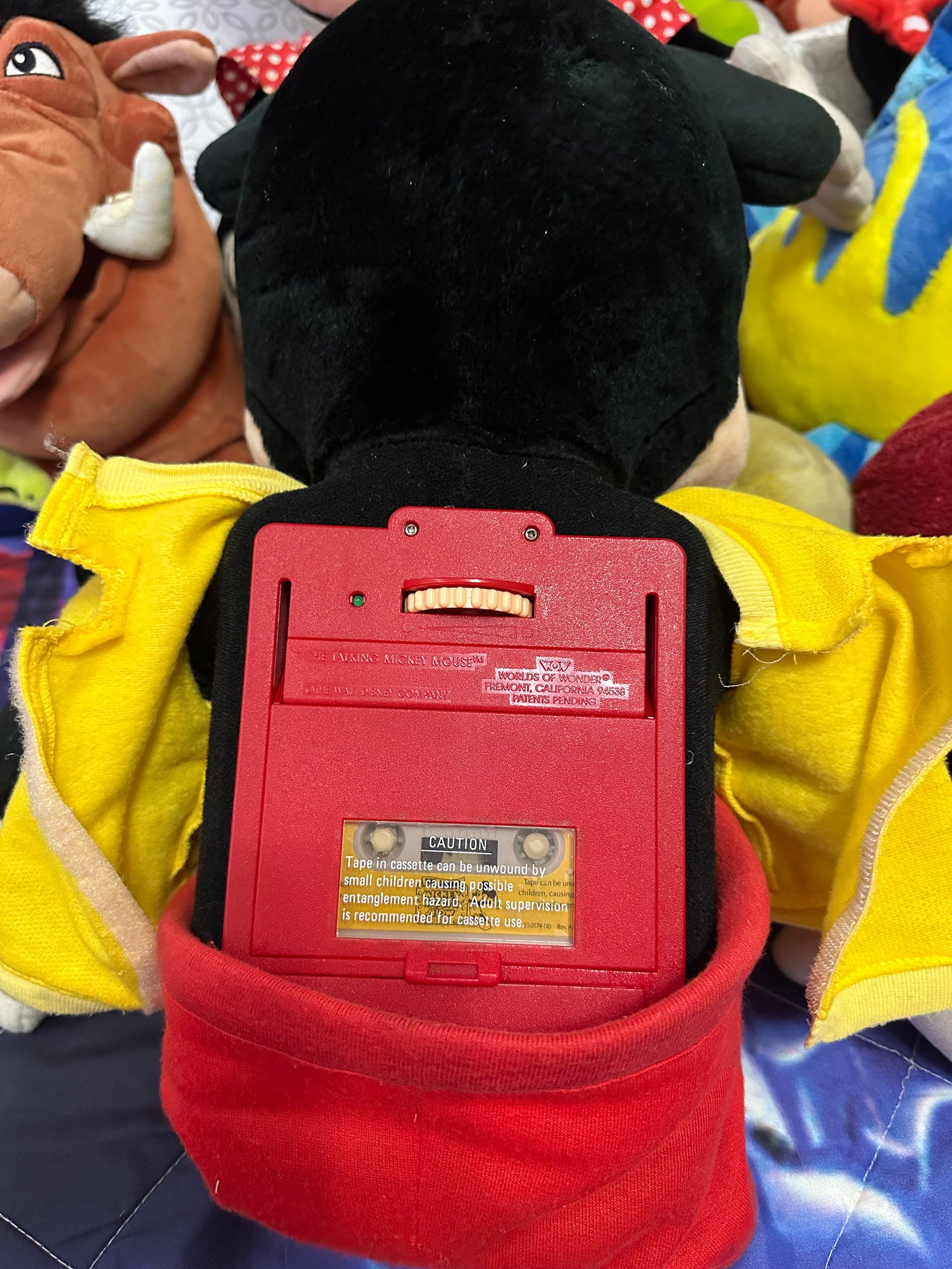 VINTAGE 1986 TALKING MICKEY MOUSE WORLD OF WONDER PLUSH*