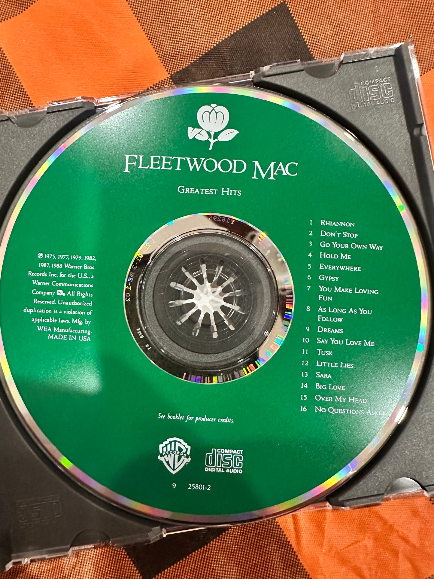 Fleetwood Mac Greatest Hits CD