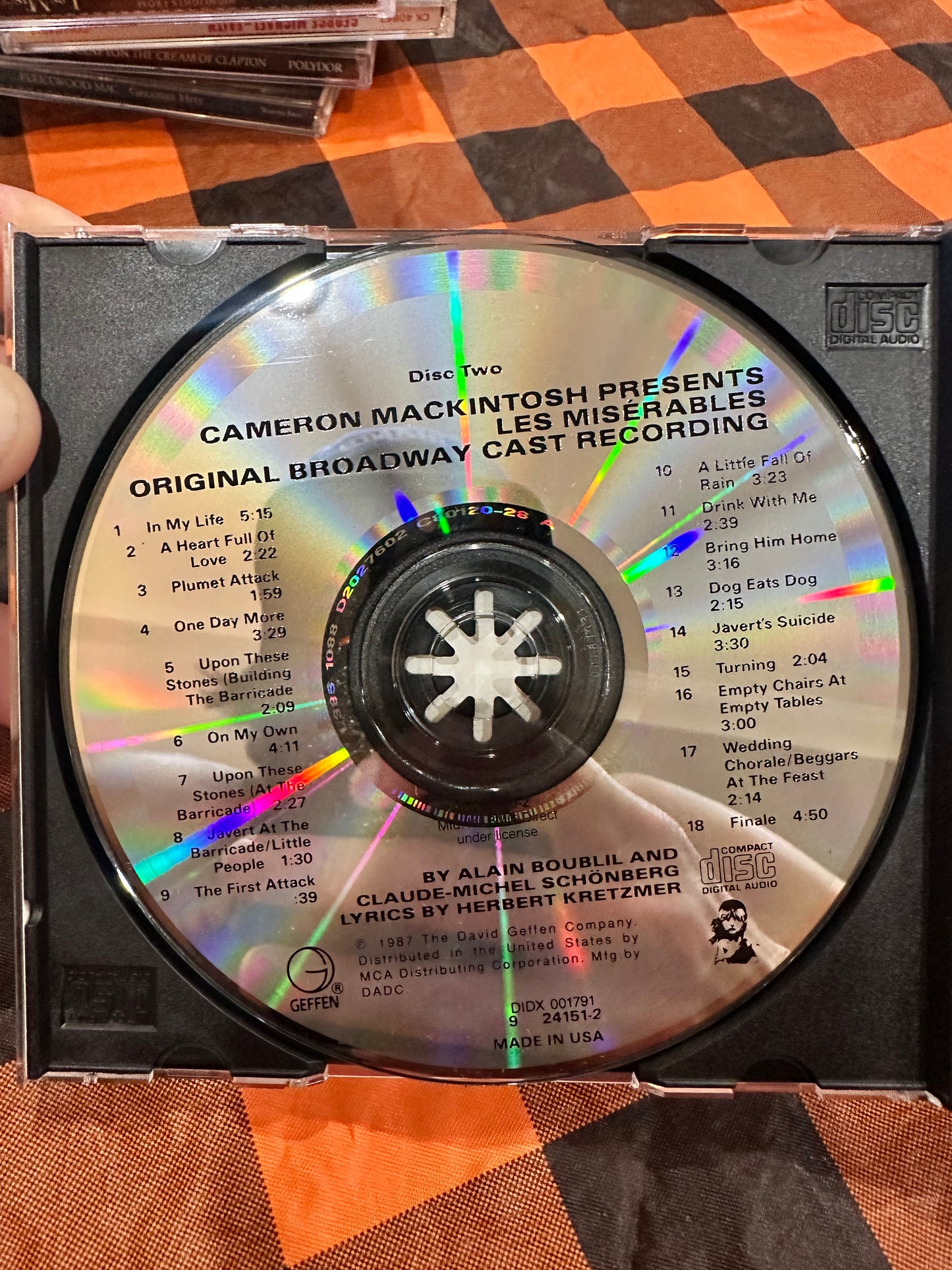 Les Miserables broadway Cast 2 disc