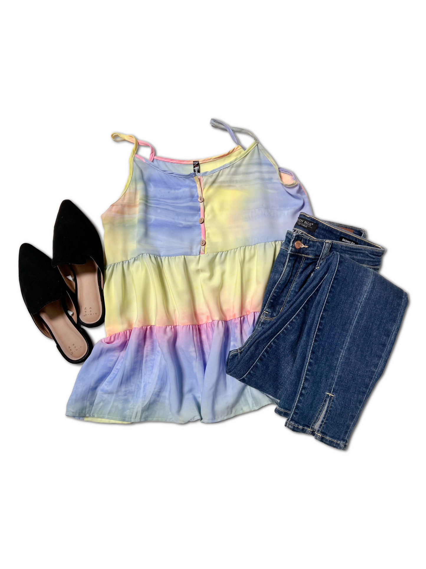 TROPICAL RUFFLE EDGE TANK