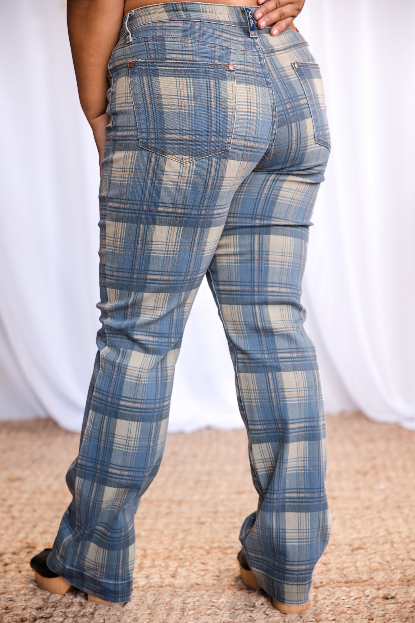 CHECKERED WAVES JEANS
