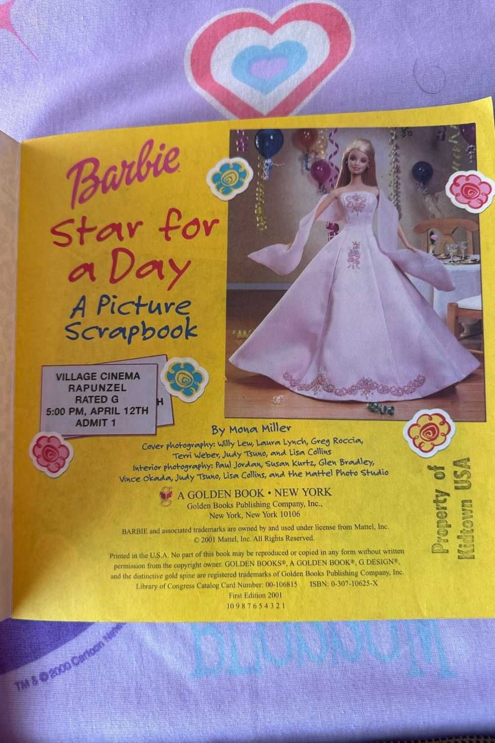 2001 BARBIE "STAR FOR A DAY" BOOK*