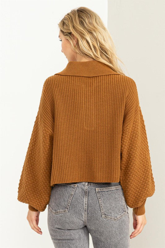 SNAP TO STYLE SWEATER
