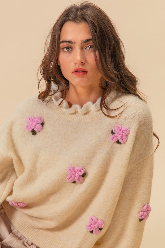 WINTER BLOOM CROCHET TOP