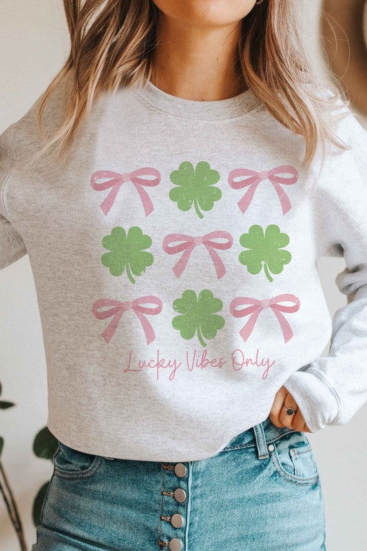 LUCKY VIBES ONLY GRAPHIC SWEATSHIRT
