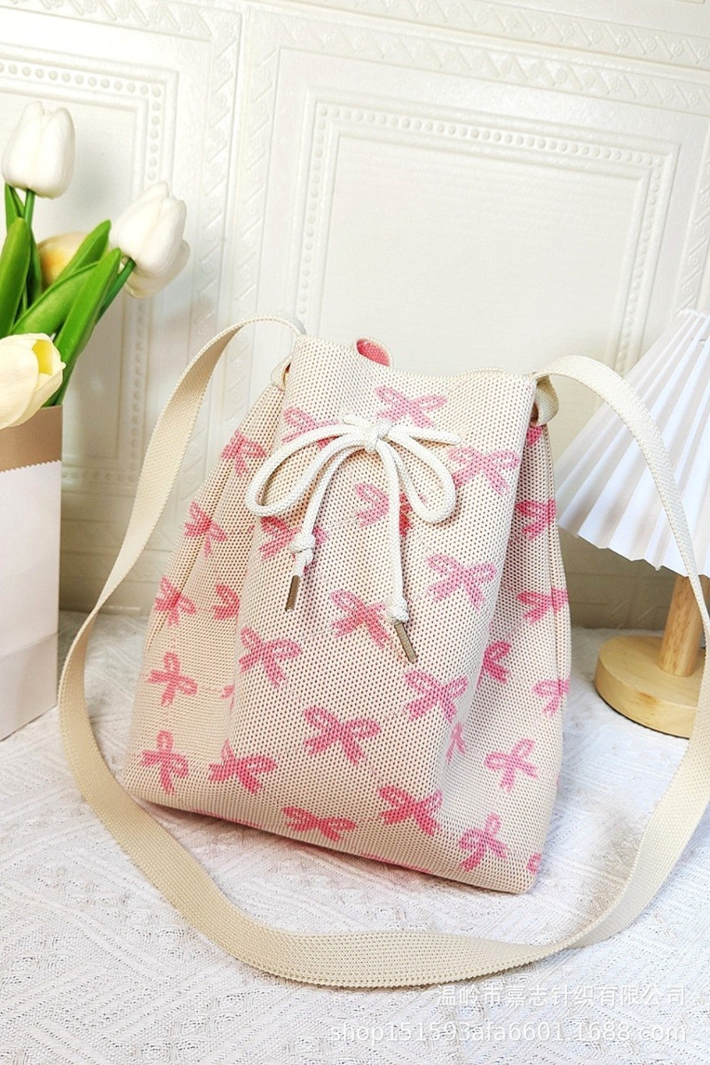 RIBBON CHARM CROSSBODY BAG