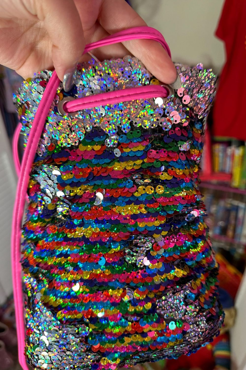 1Pc Women Ladies Girls Bag Rainbow Love Heart Glitter Sequin Coin Purse  Card Zipper Wallet Money Bag Clutch Handbag Gift - AliExpress