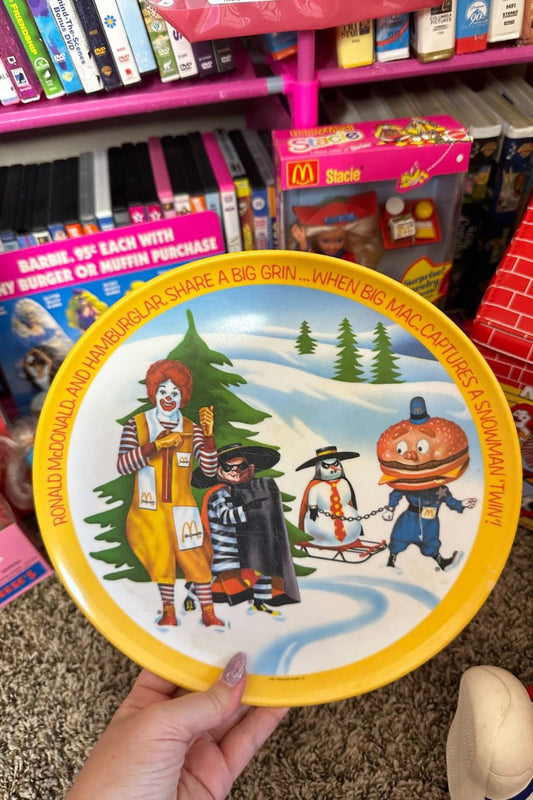 1977 RONALD & HAMBURGLAR SHARE A BIG GRIN PLATE*