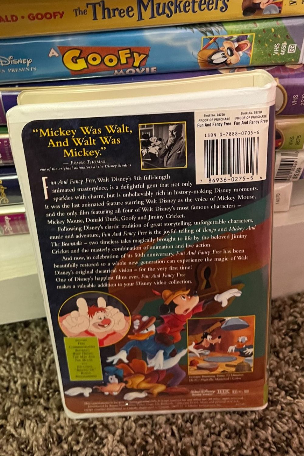 DISNEY'S FUN AND FANCY FREE VHS - LIMITED EDITION*