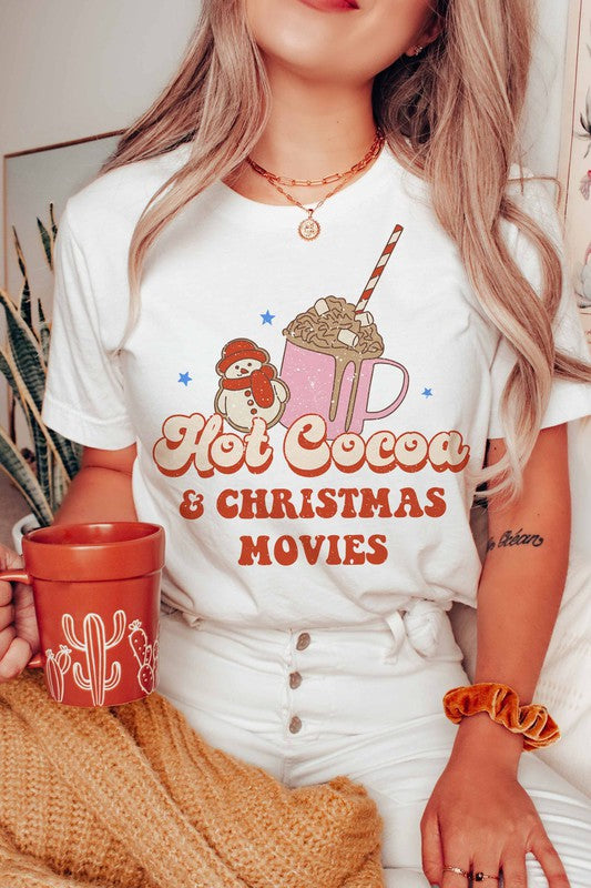 HOT COCOA AND CHRISTMAS MOVIES GRAPHIC TEE