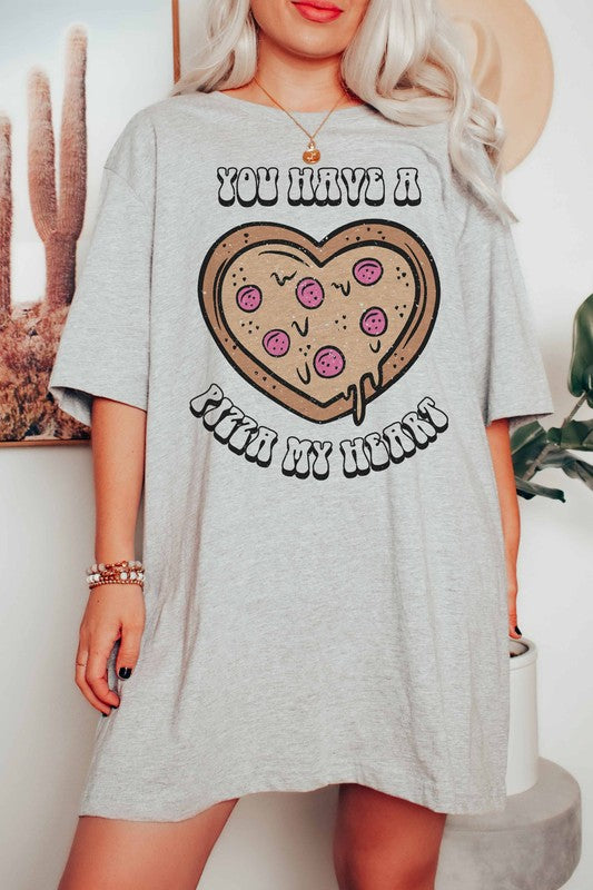 YOU HAVE PIZZA MY HEART GRAPHIC TEE - CURVY