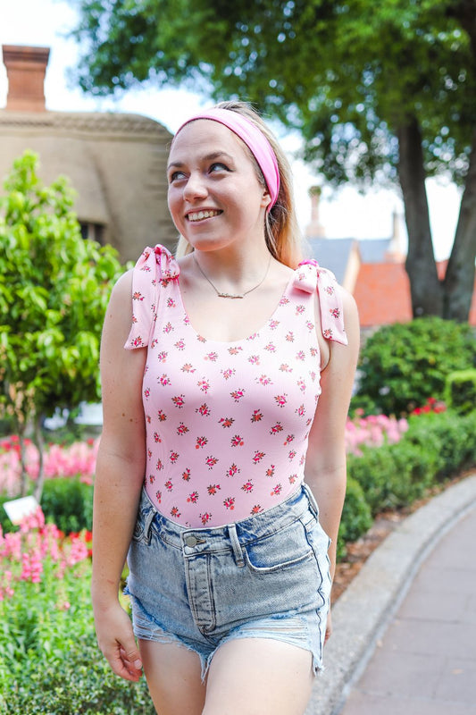 PINK FLOWER BLISS BODYSUIT