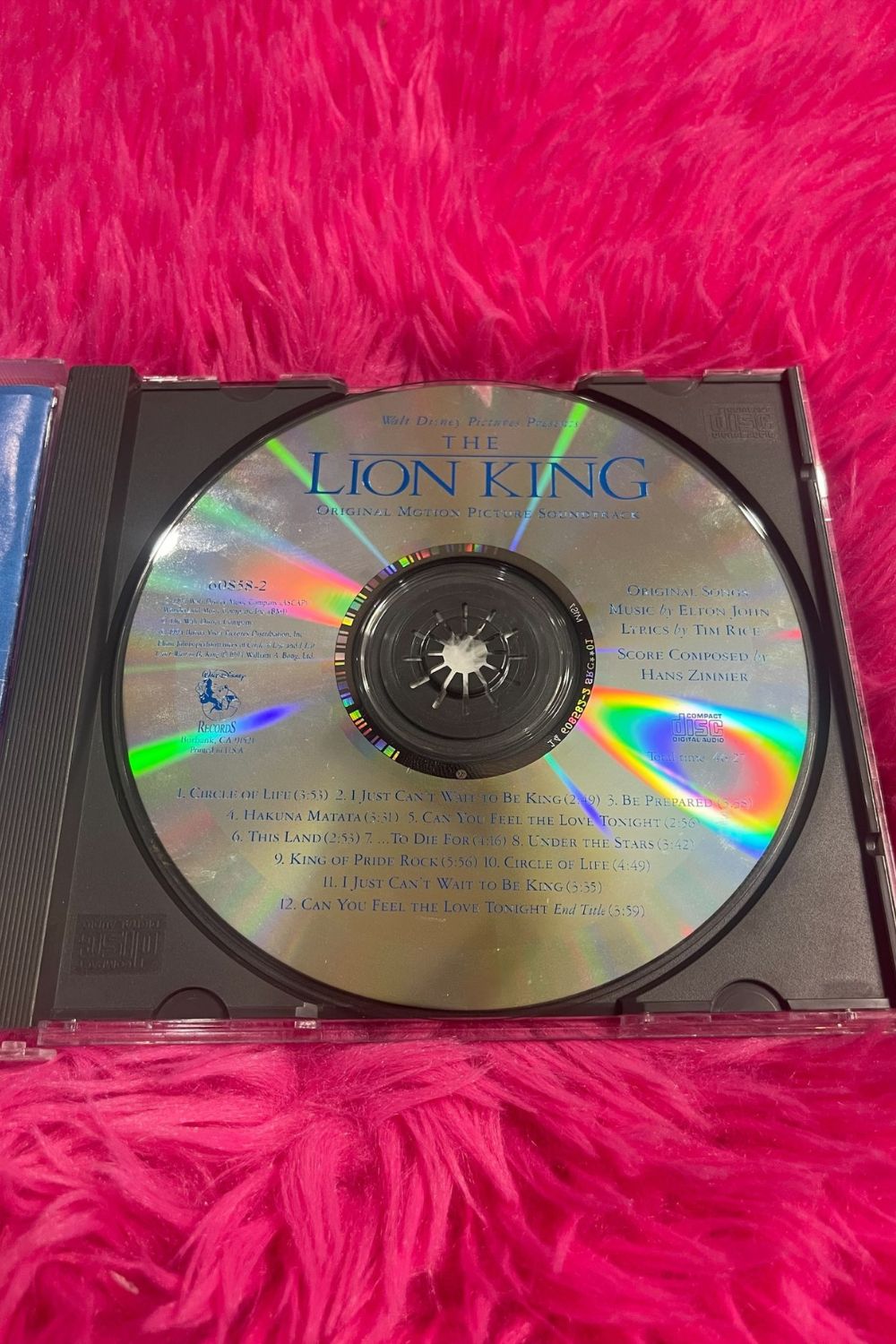 1994 CD FR the Lion King Soundtrack Vintage Disney Movie Music Lion King  Songs Kids CD Album 