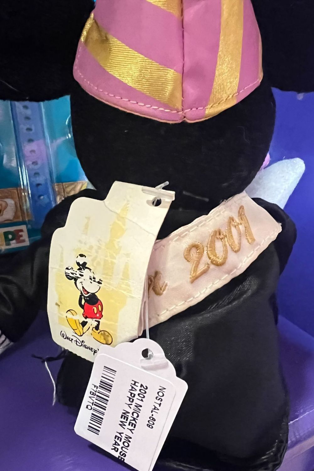 2001 MICKEY MOUSE PLUSH - HAPPY NEW YEAR*