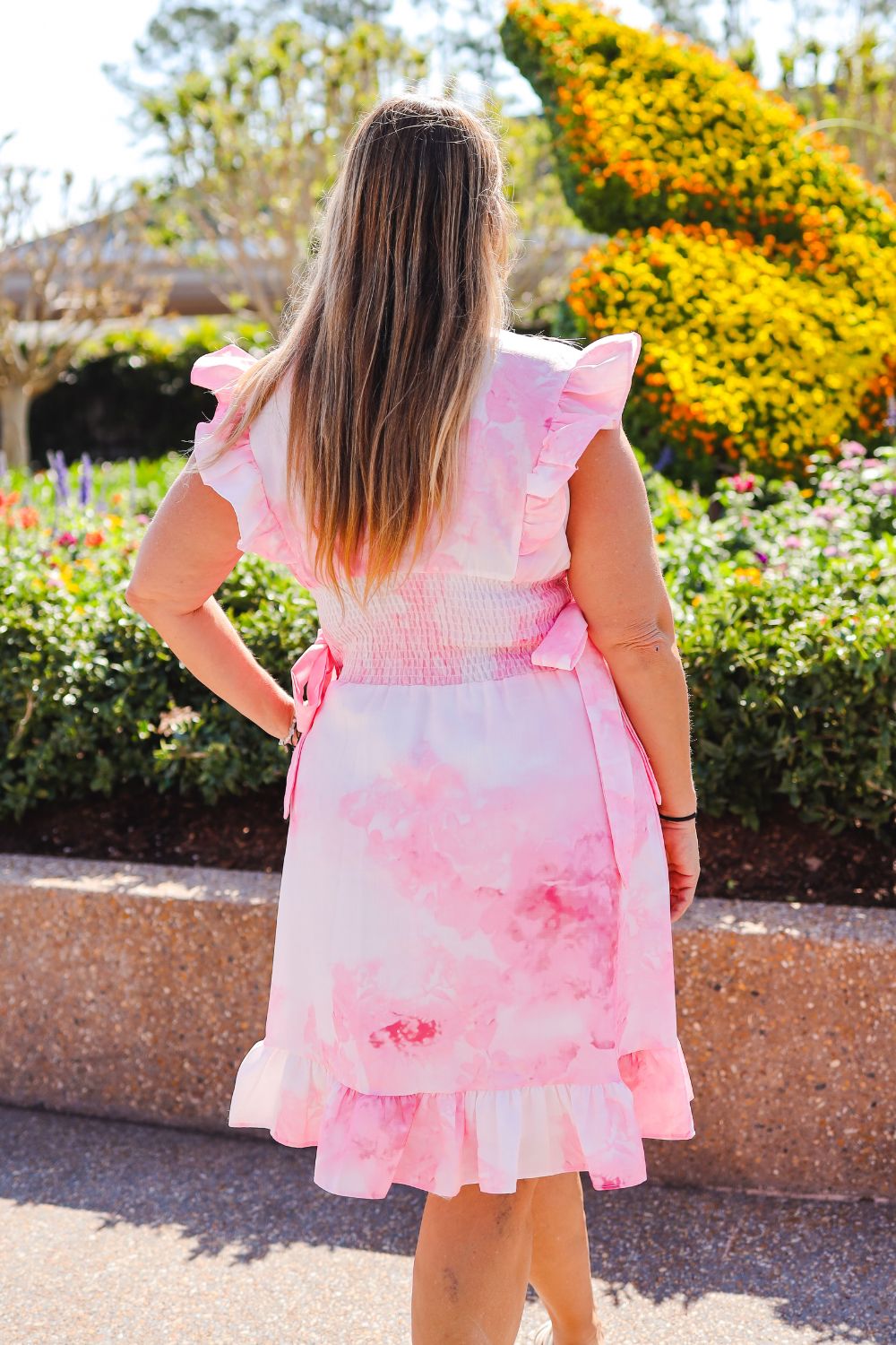 WATERCOLOR GARDEN MIDI DRESS