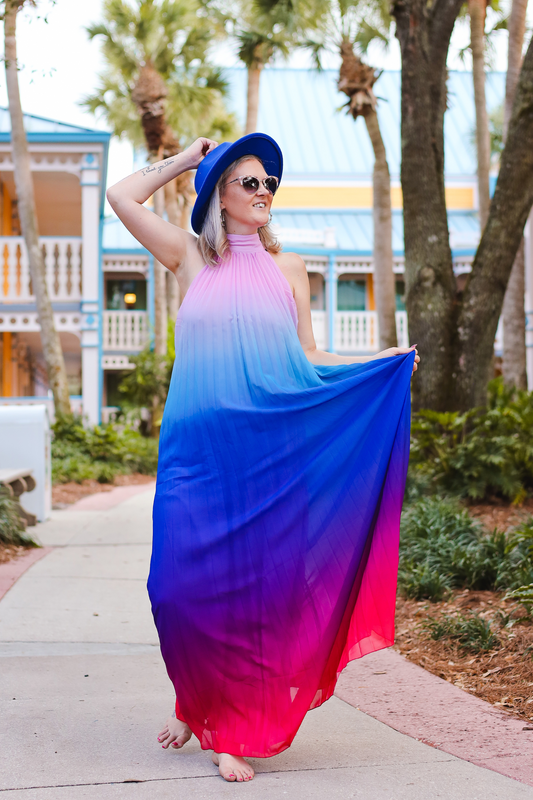 MAKE MY DAY COLORFUL MAXI DRESS*