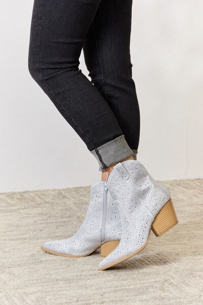 RHINESTONE RODEO ANKLE BOOTS