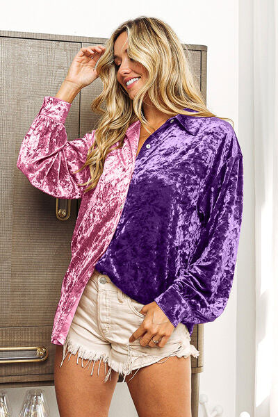 MASKED MYSTERY BUTTON UP LONG SLEEVE SHIRT