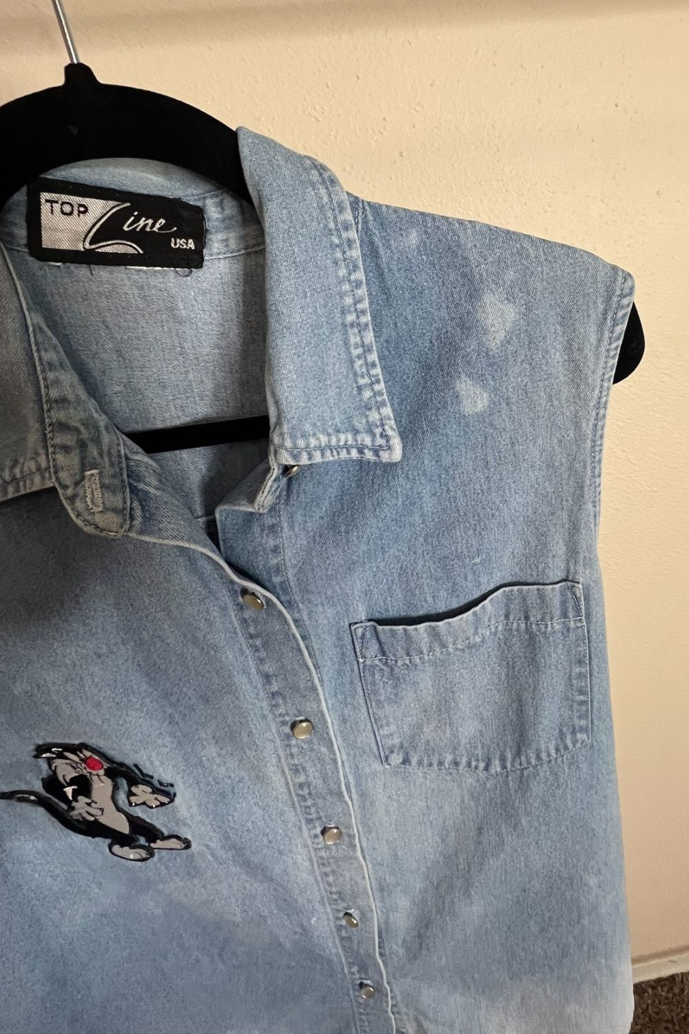 Looney tunes hot sale denim shirt