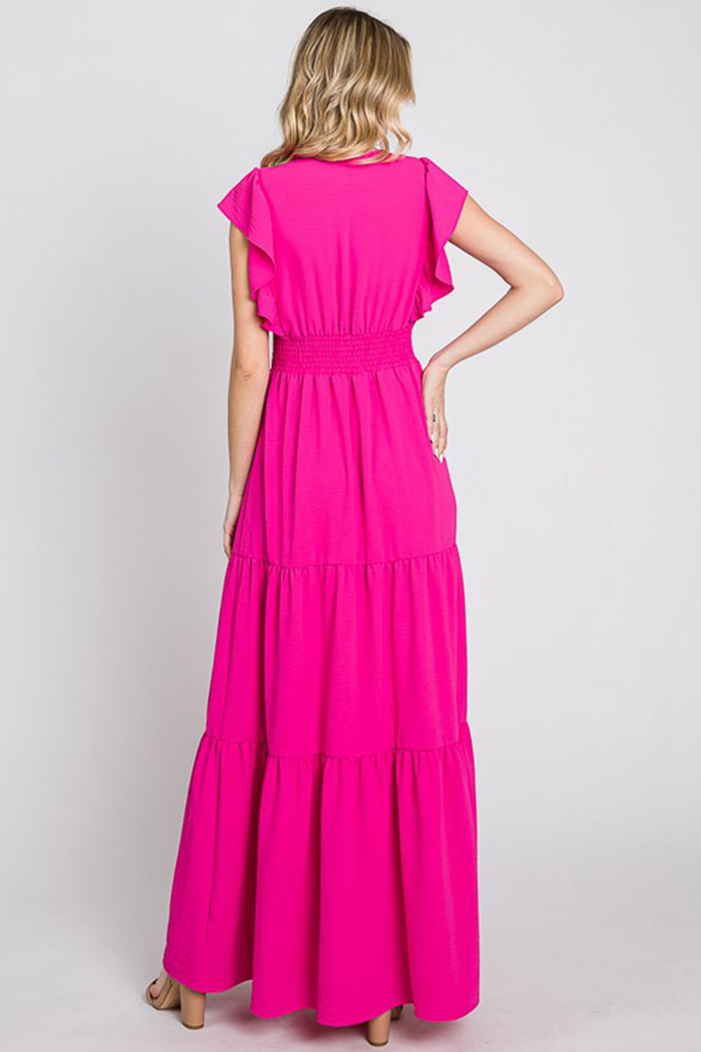 IN BETWEEN DAYS SIDE SLIT MAXI DRESS