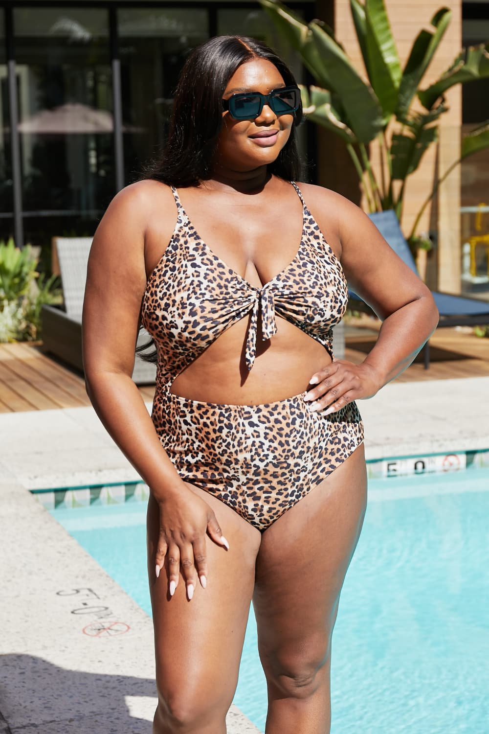 WILD WATERS CUTOUT ONE-PIECE SWIMSUIT