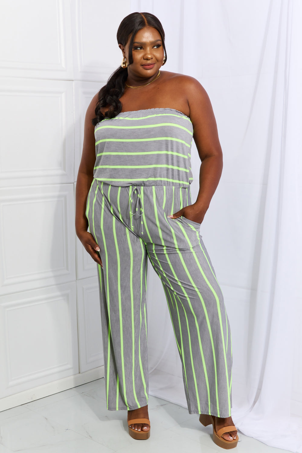 HOW SHE GOT HER GROOVE BACK STRIPED JUMPSUIT