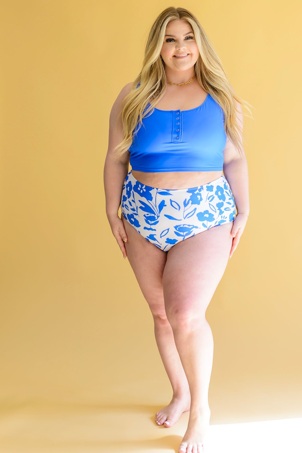 UNDER THE SEA SWIM TOP AND FLORAL SWIM BOTTOMS