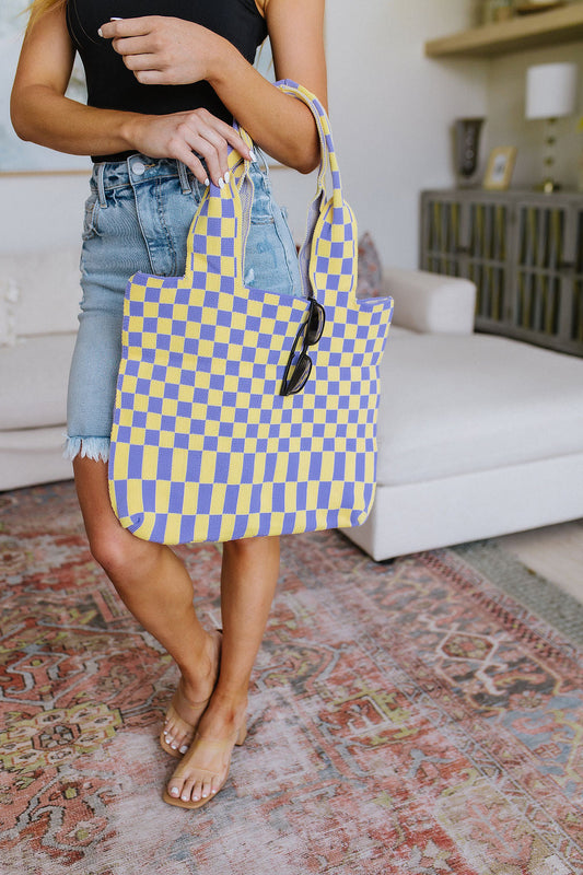 CHECKBOARD GINGHAM BIG BAG