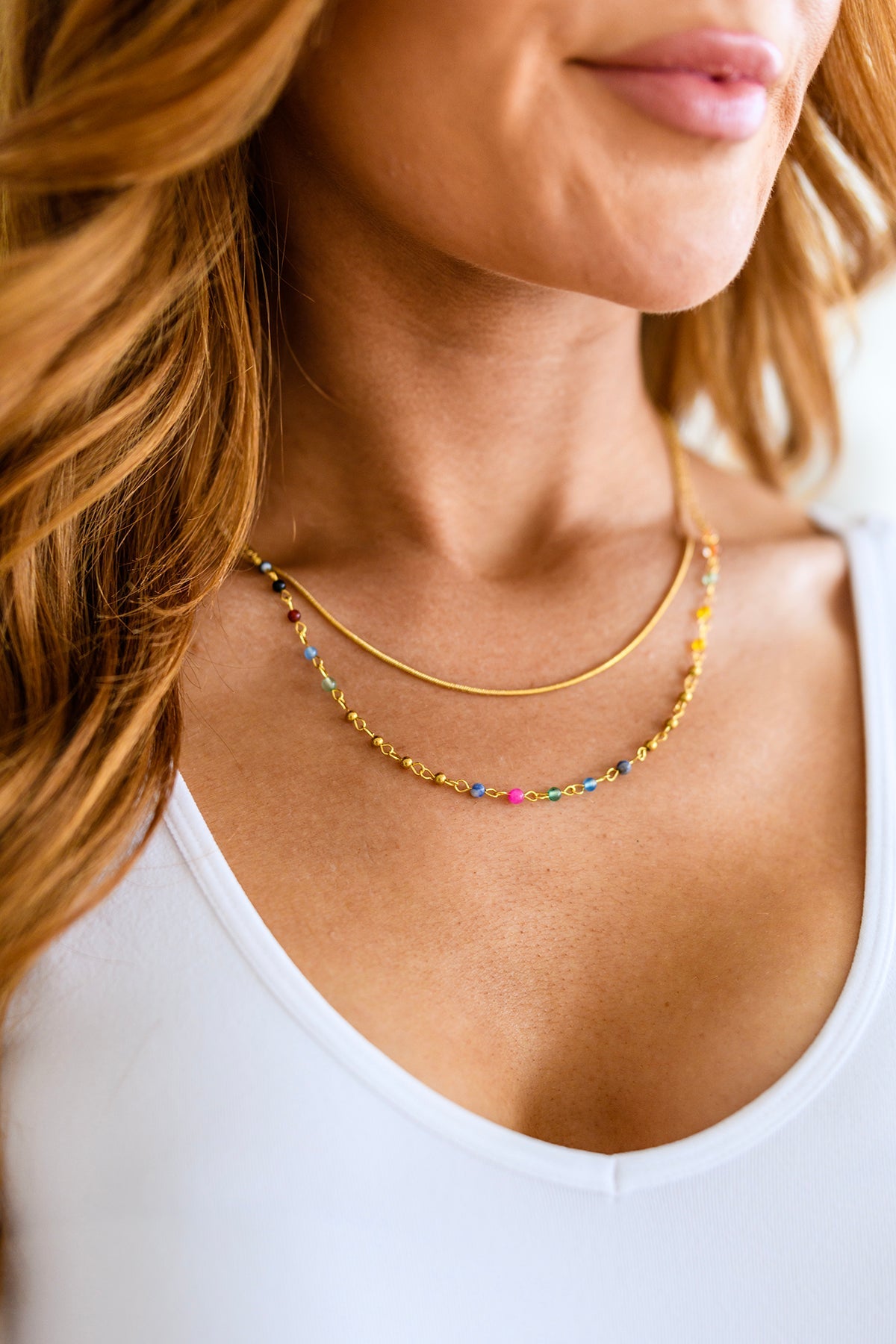 KEEPIN' ALL MY COLORS LAYERED NECKLACE