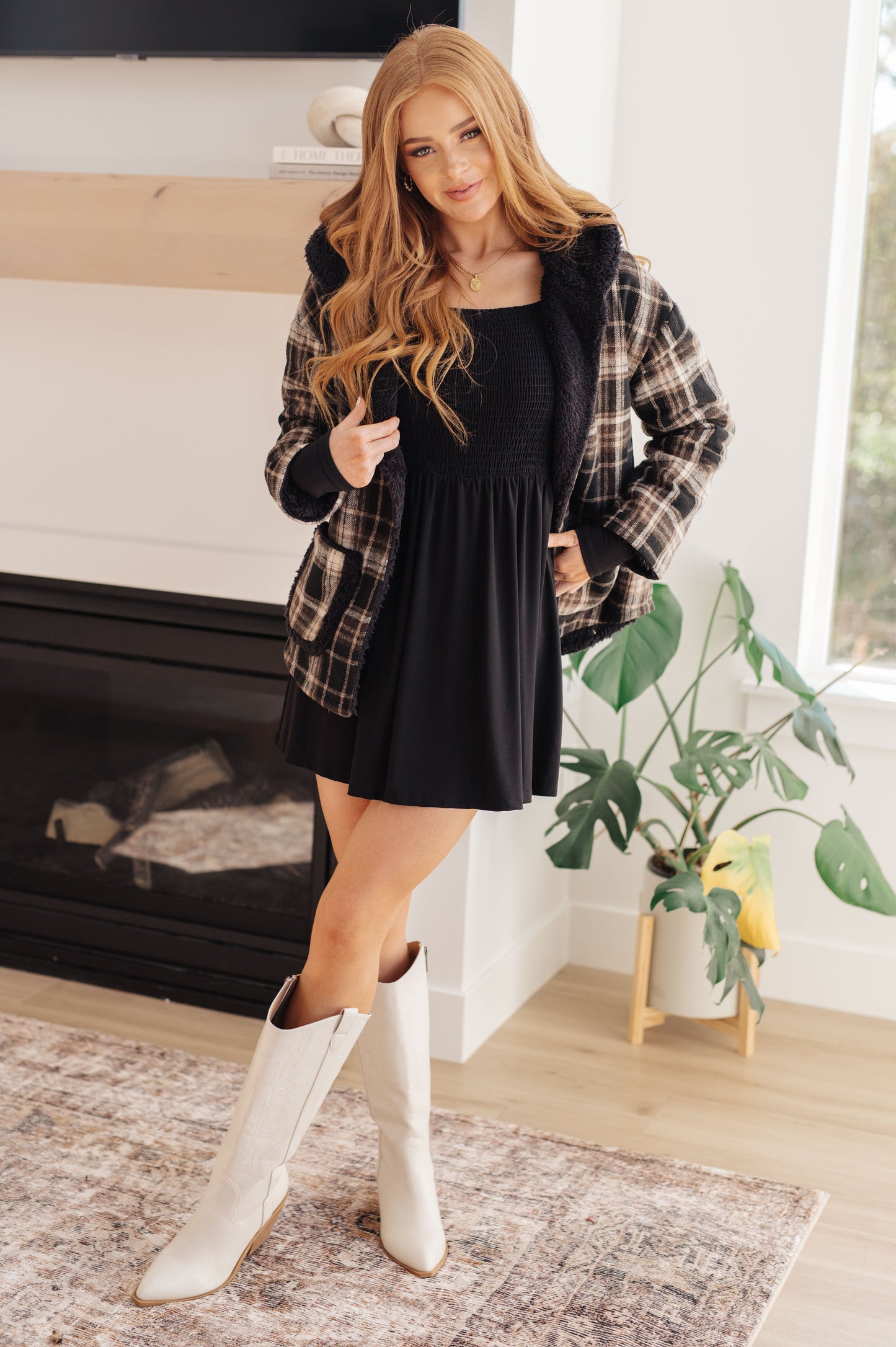 IN THE MIDDLE OF GLAM LONG SLEEVE SKORT DRESS