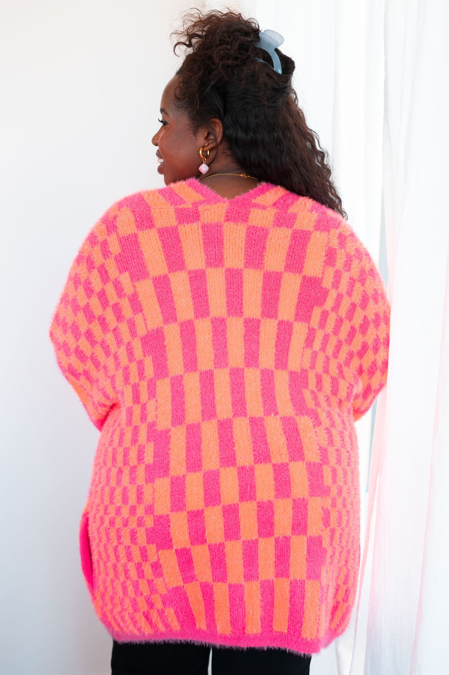 NEON CHECKMATE KNIT JACKET